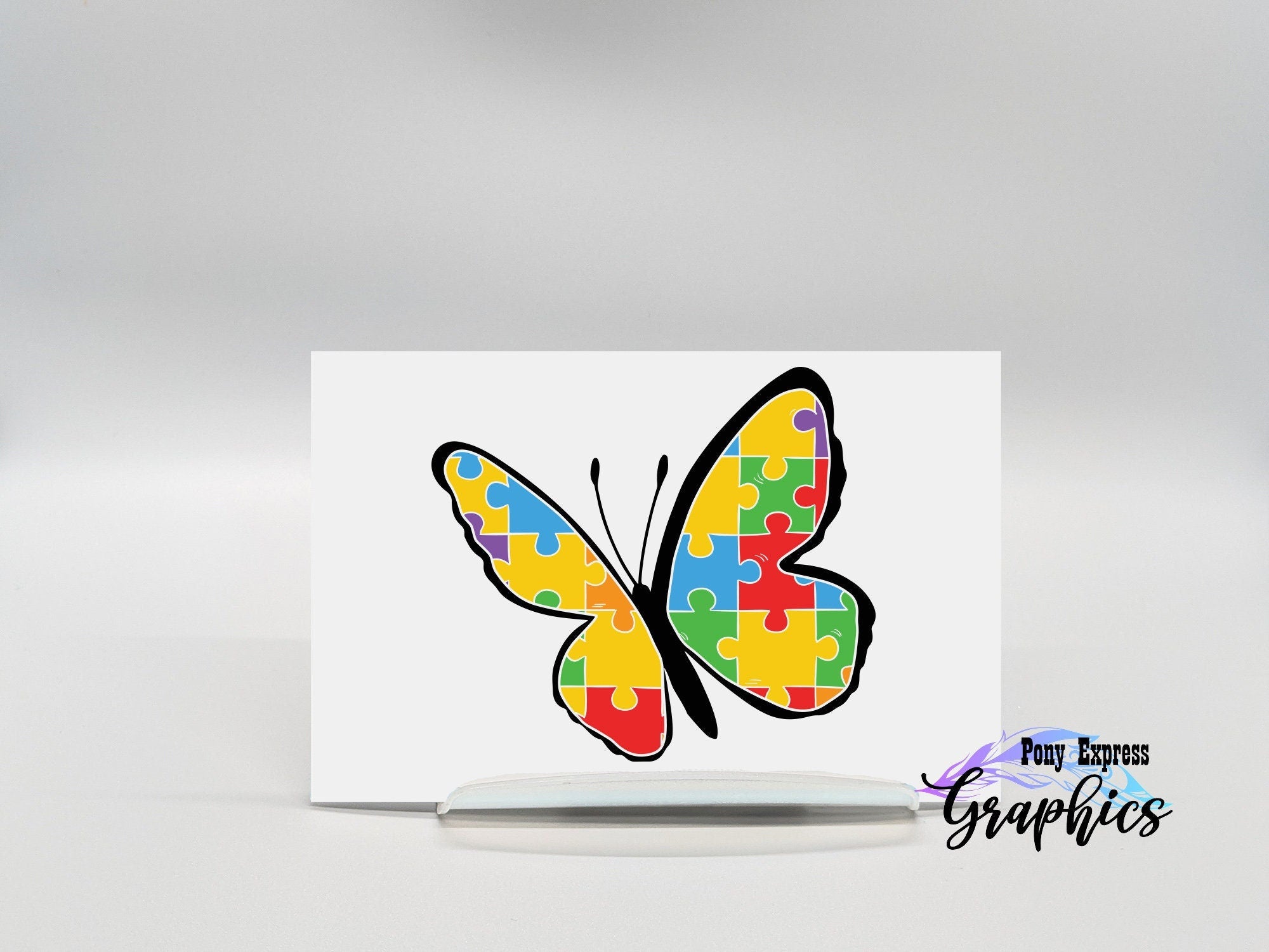 Autism Butterfly Decal – Pony Express Graphics